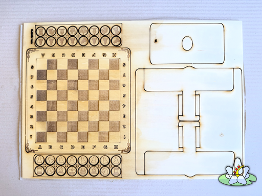 Scacchiera portatile in legno di tiglio 4