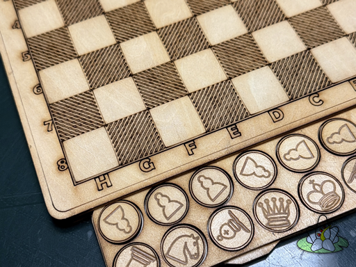 Scacchiera portatile in legno di tiglio 5